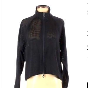 Mesh zip up work out jacket